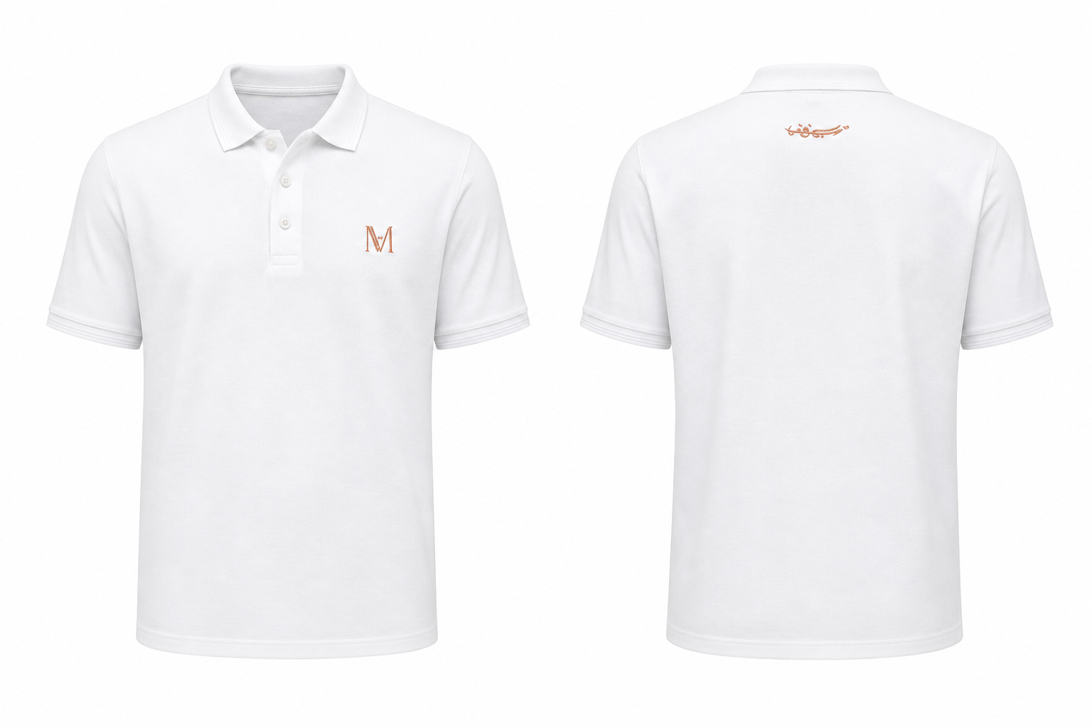 Polo signature blanc