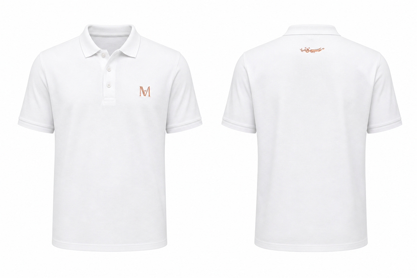 Polo signature blanc