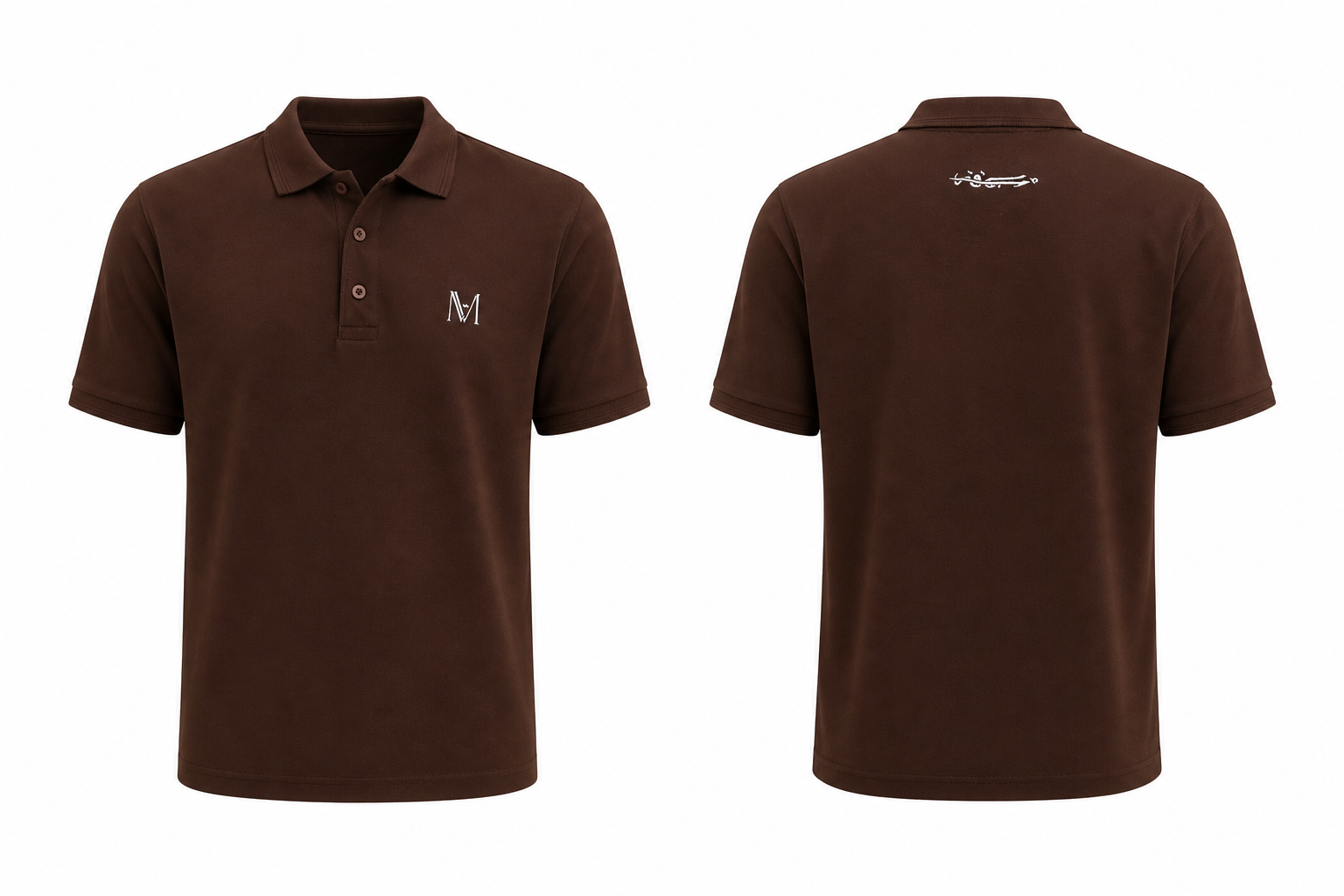 Polo signature marron