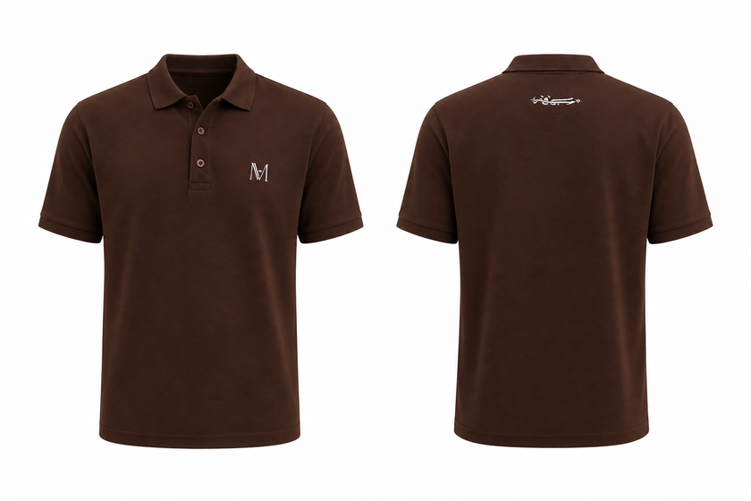 Polo signature marron