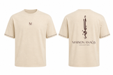T-shirt oversize signature crème