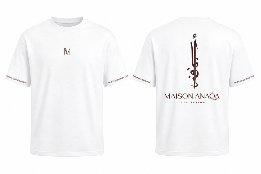 T-shirt oversize signature blanc