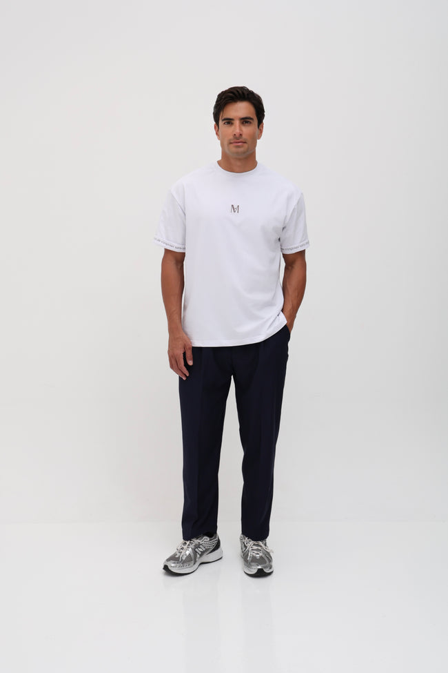 T-shirt oversize signature blanc