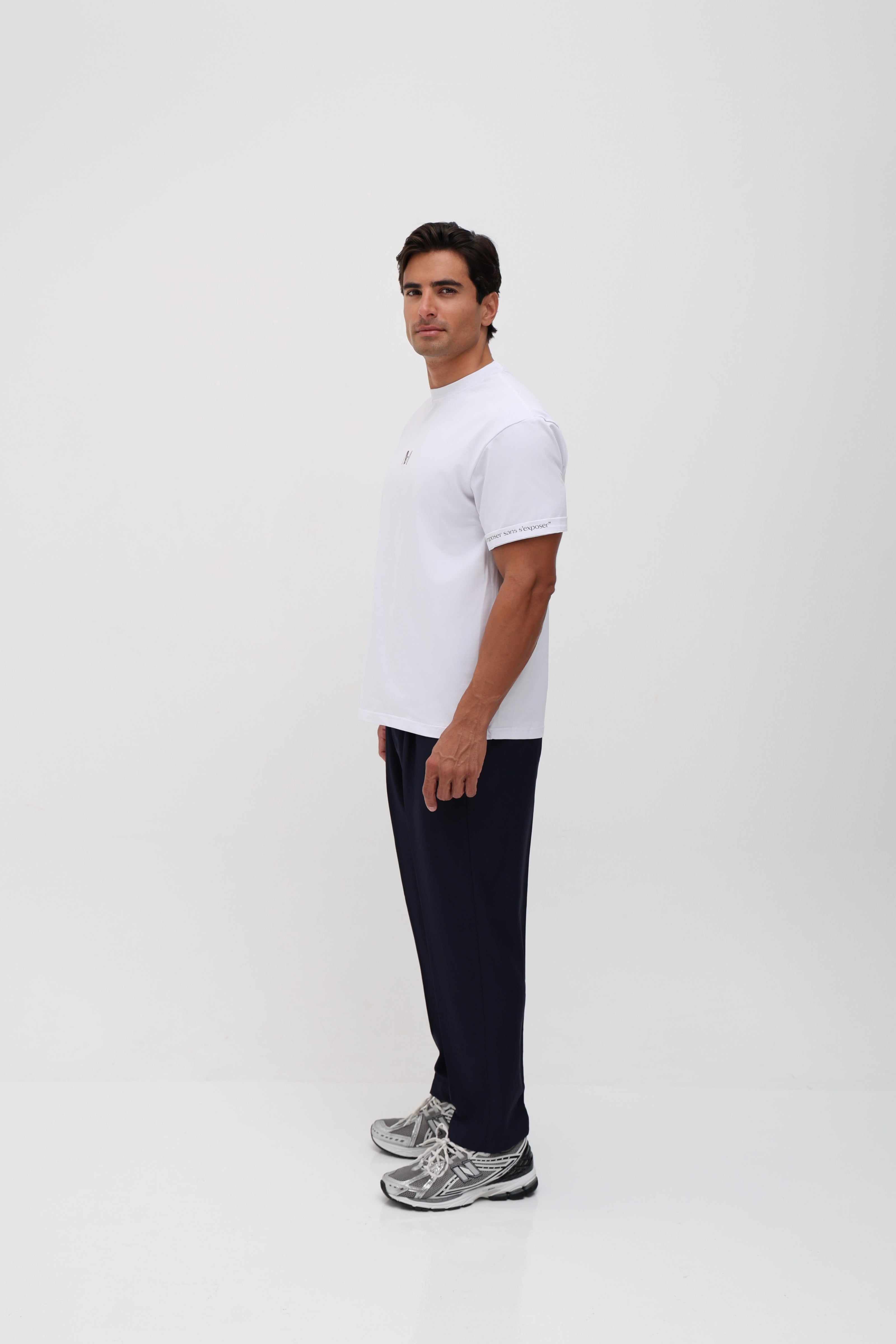 T-shirt oversize signature blanc