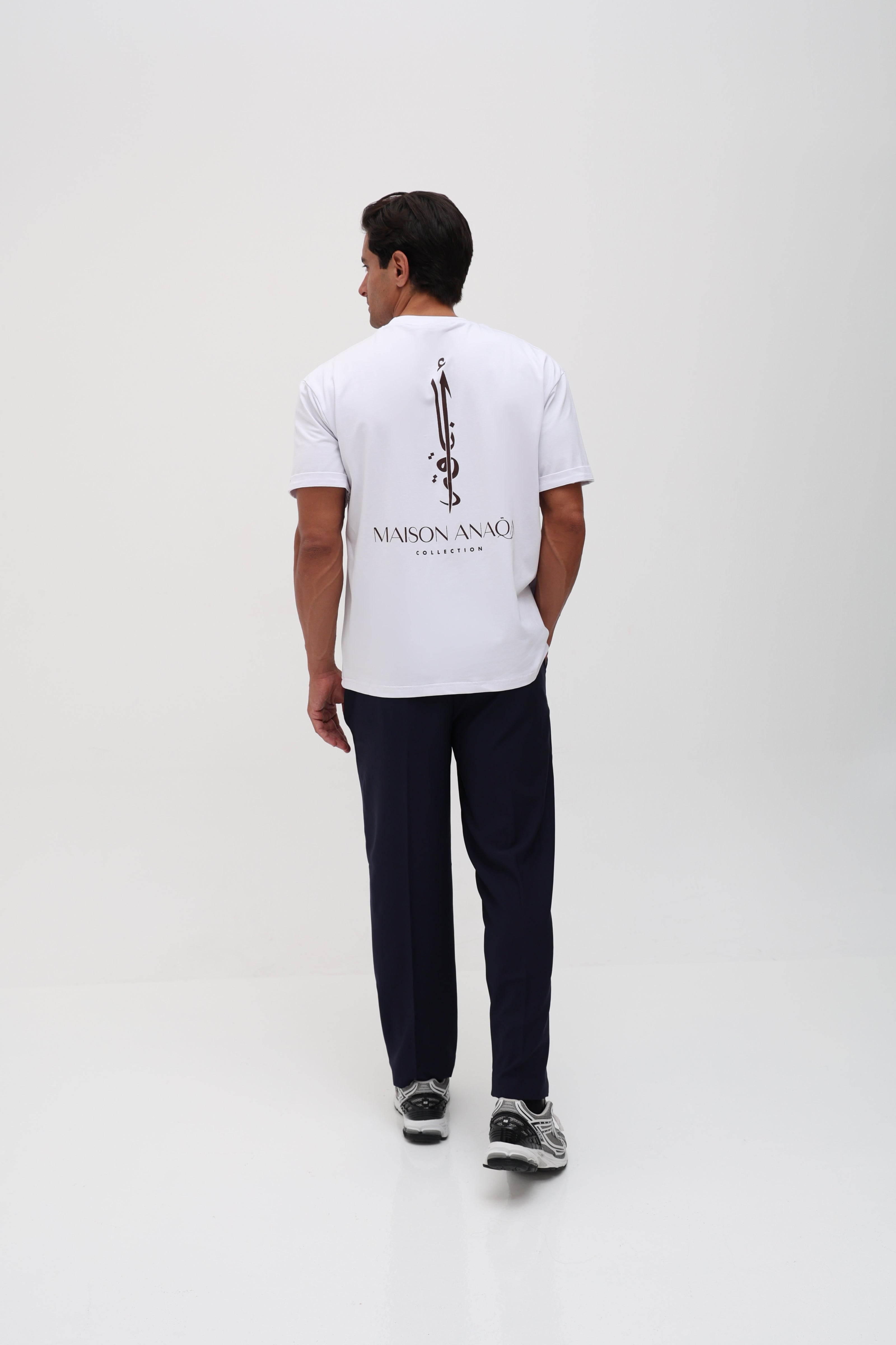 T-shirt oversize signature blanc