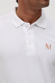 Polo signature blanc