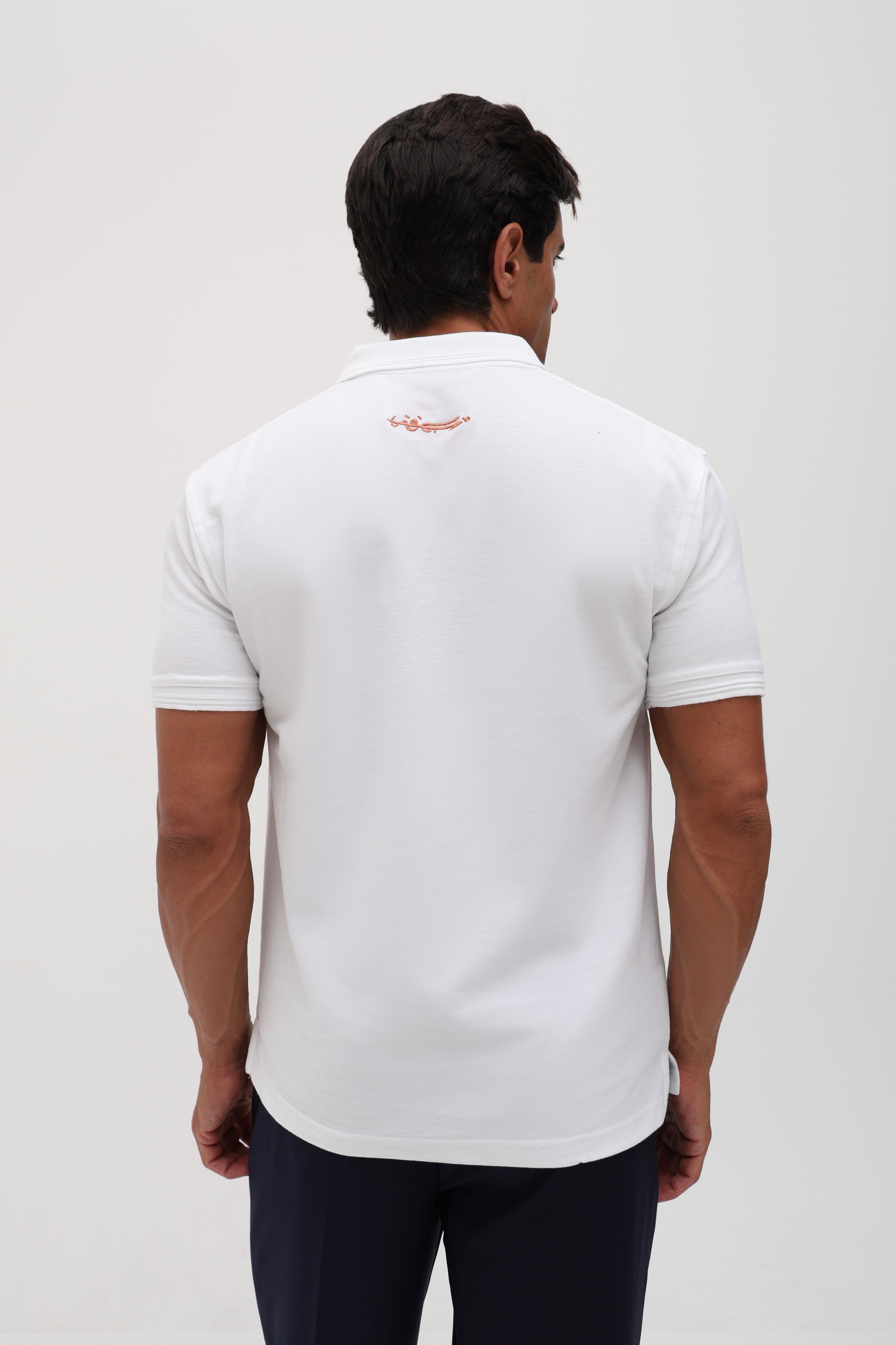 Polo signature blanc