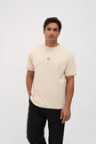 T-shirt oversize signature crème