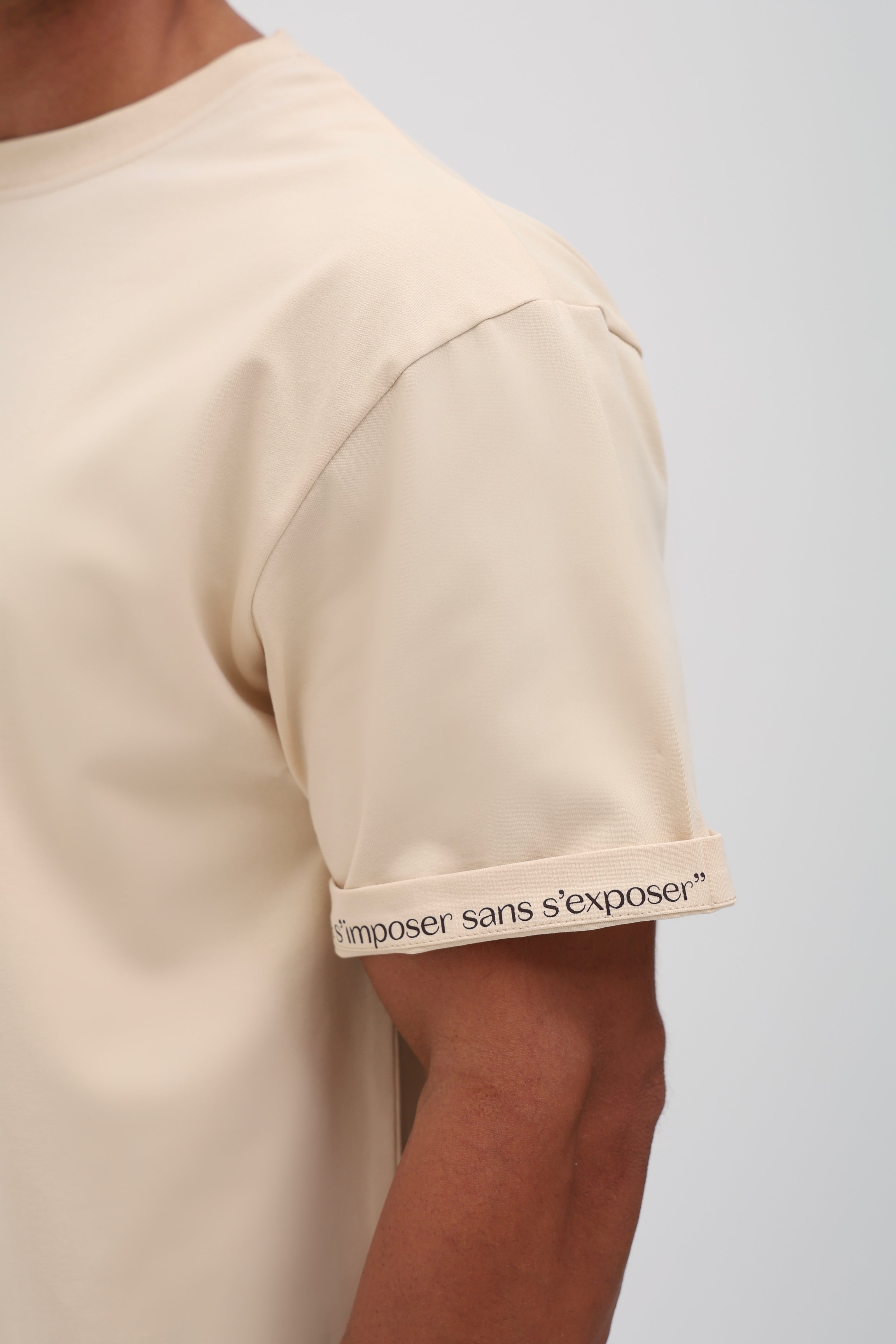 T-shirt oversize signature crème