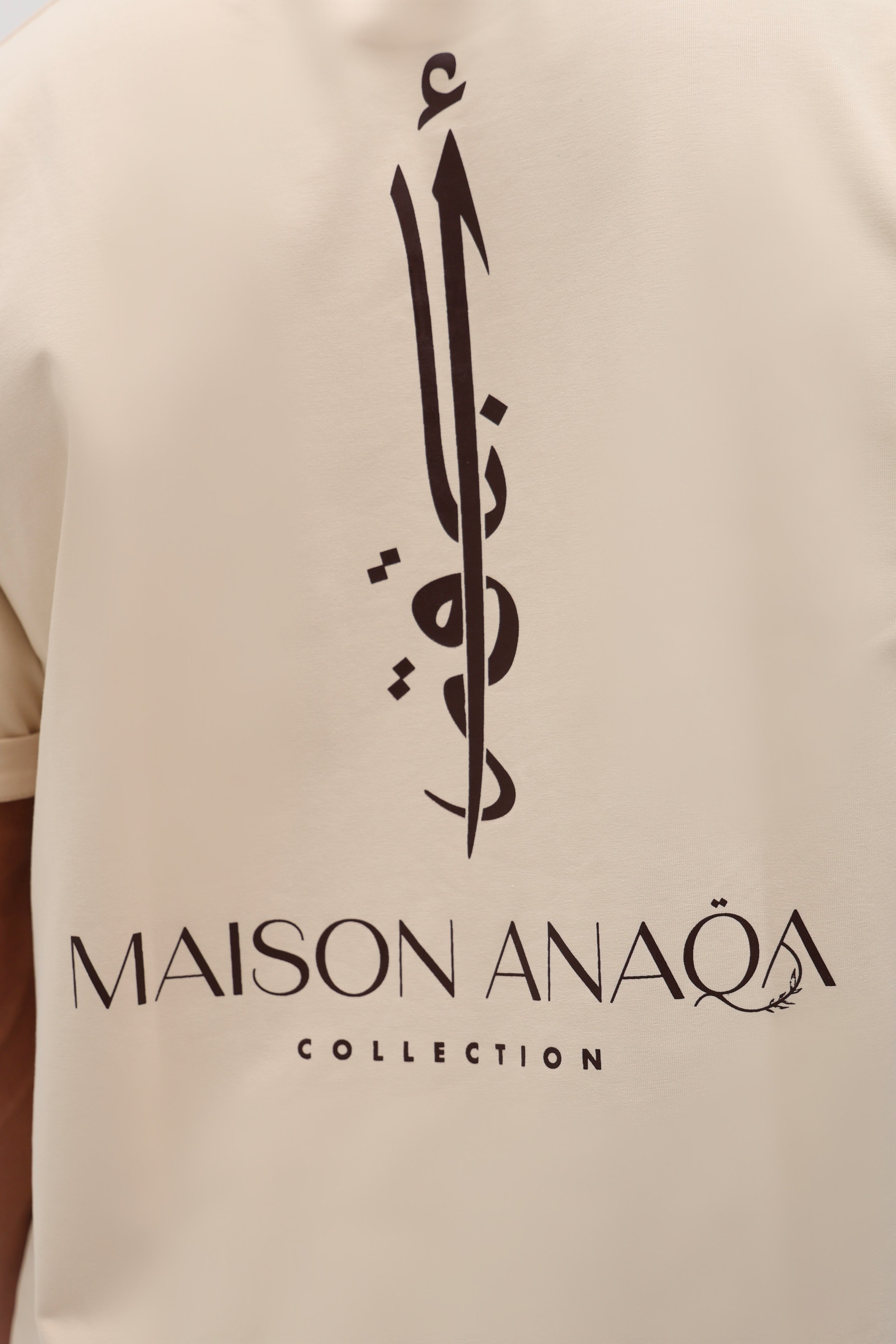T-shirt oversize signature crème