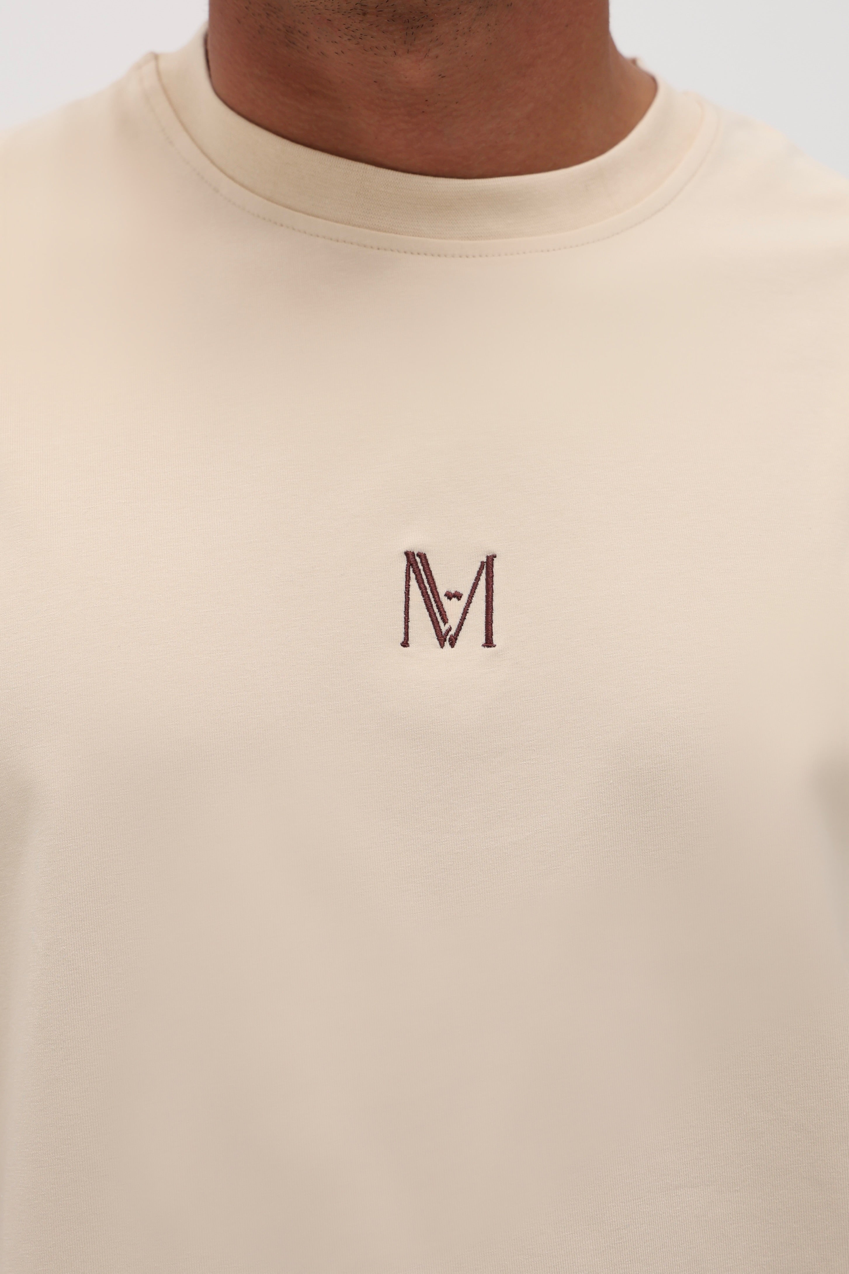 T-shirt oversize signature crème
