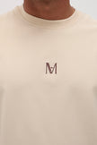 T-shirt oversize signature crème