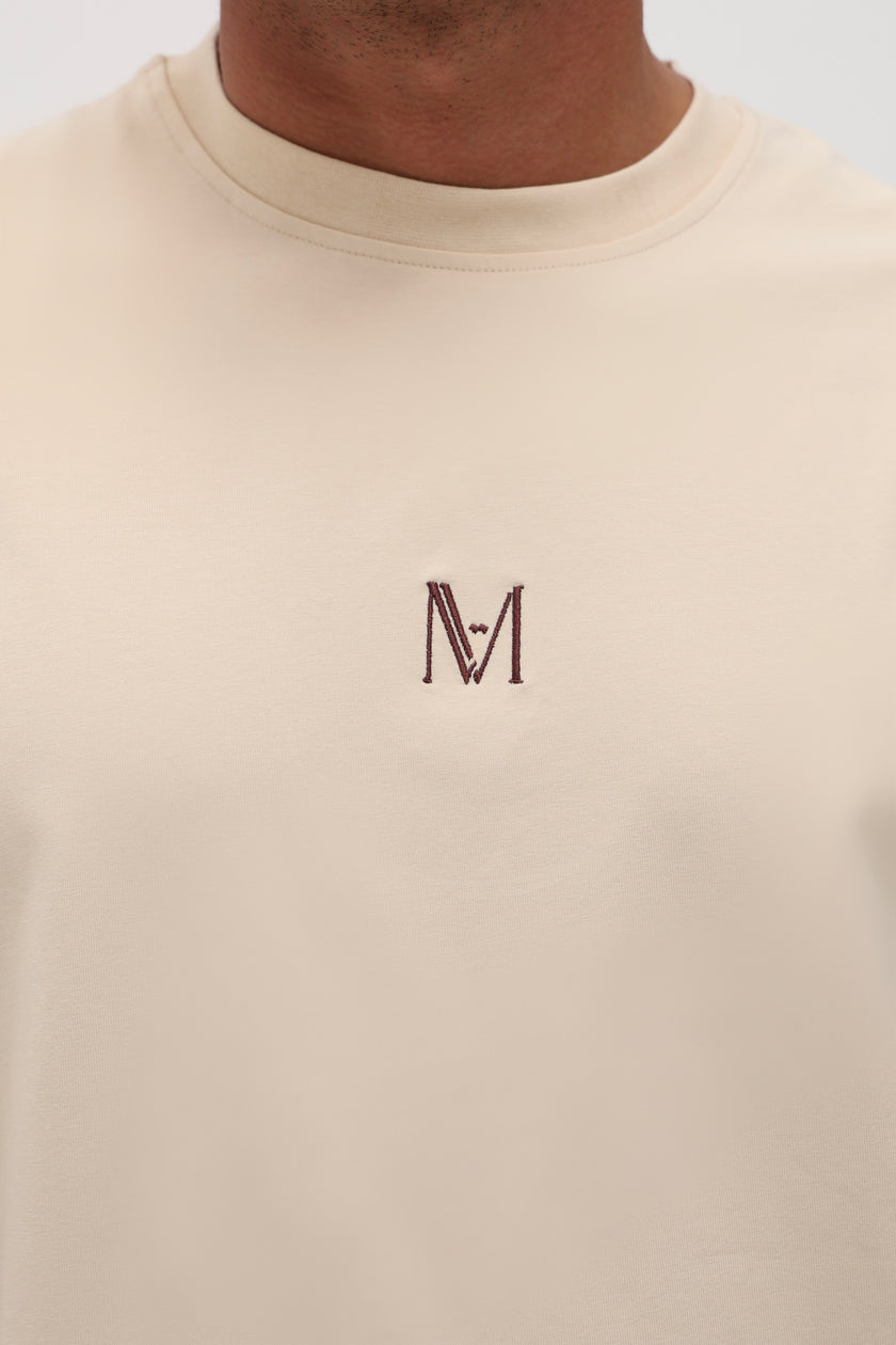 T-shirt oversize signature crème