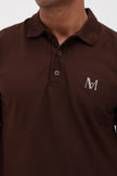 Polo signature marron