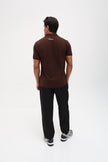 Polo signature marron