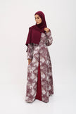 Abaya Zahra rouge bordeaux