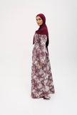 Abaya Zahra rouge bordeaux