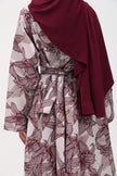 Abaya Zahra rouge bordeaux