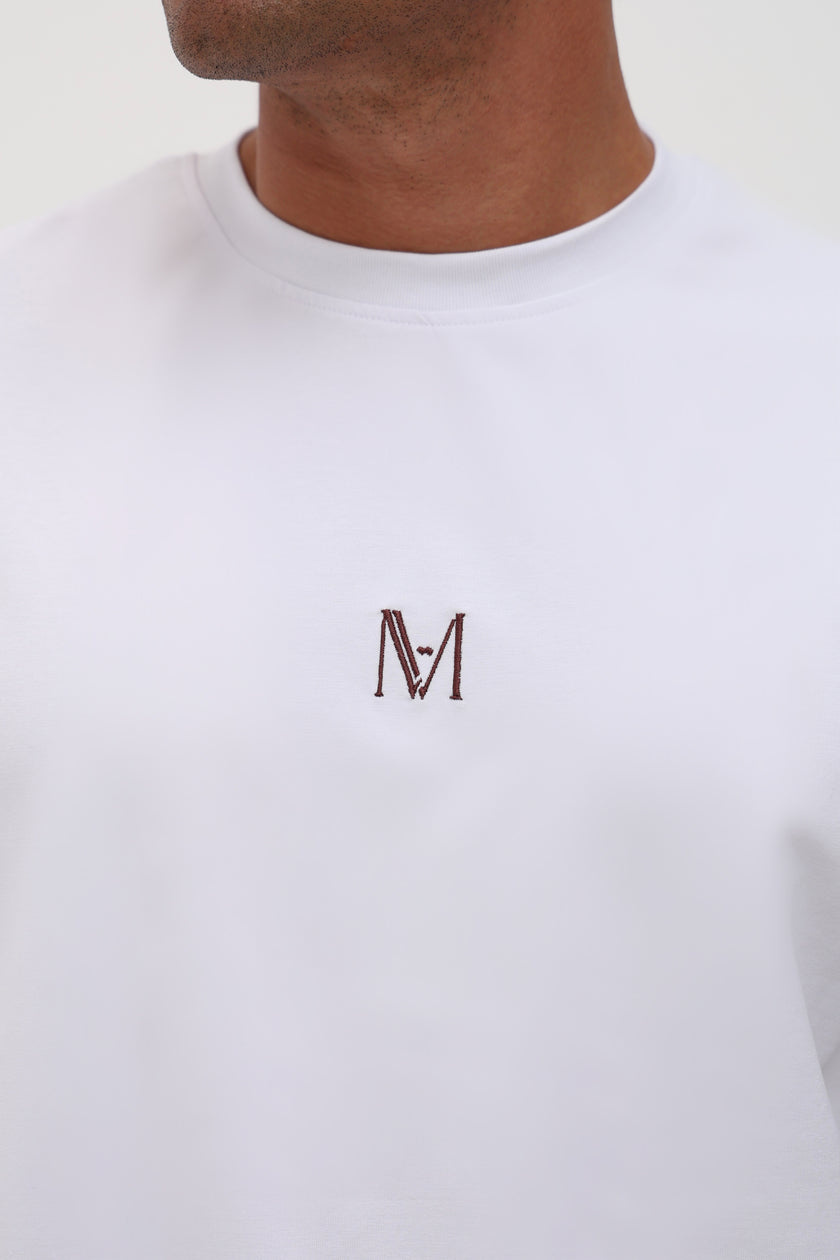 T-shirt oversize signature blanc