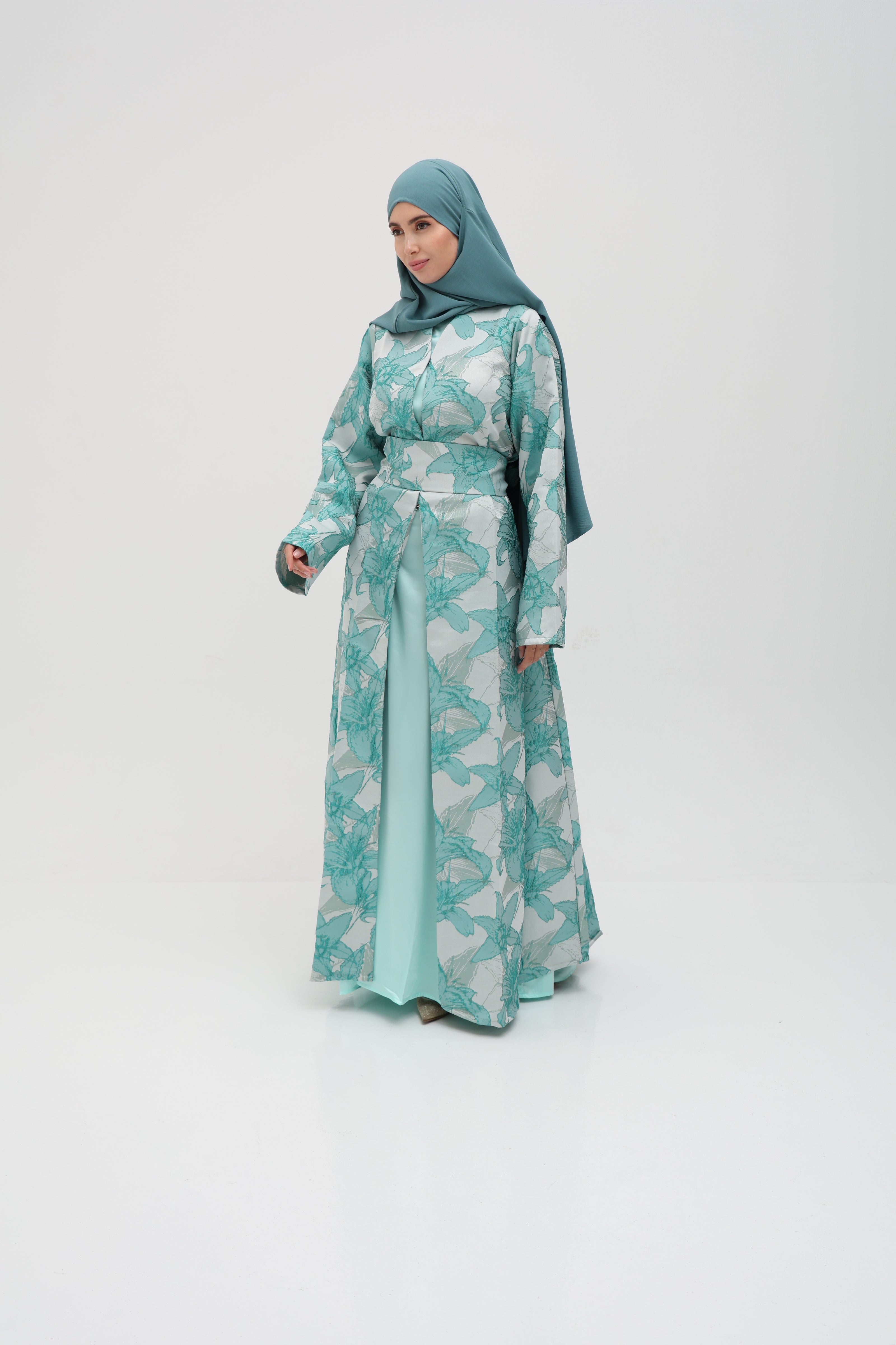 Abaya Zahra bleu