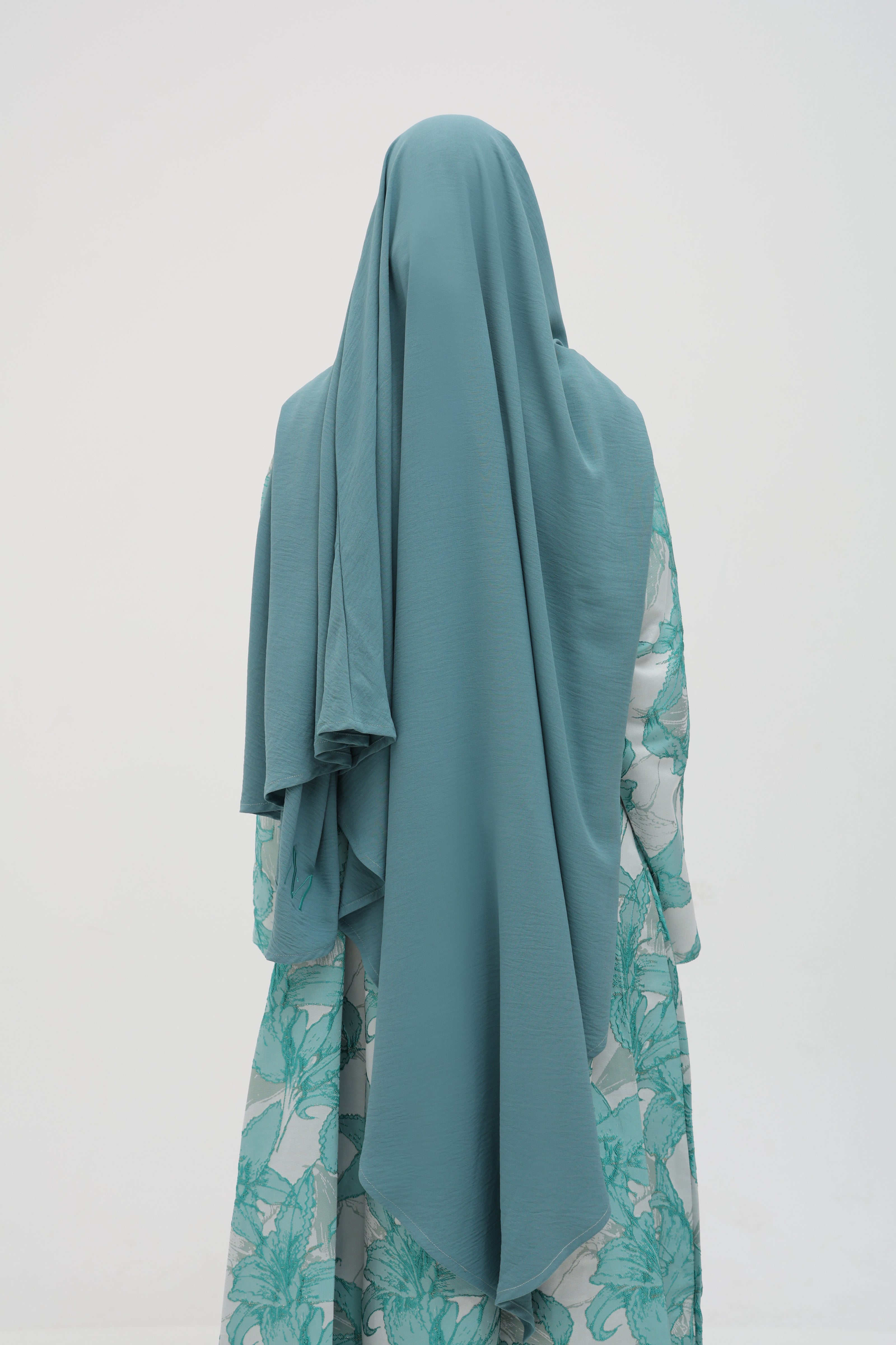Khimar bleu/vert clair