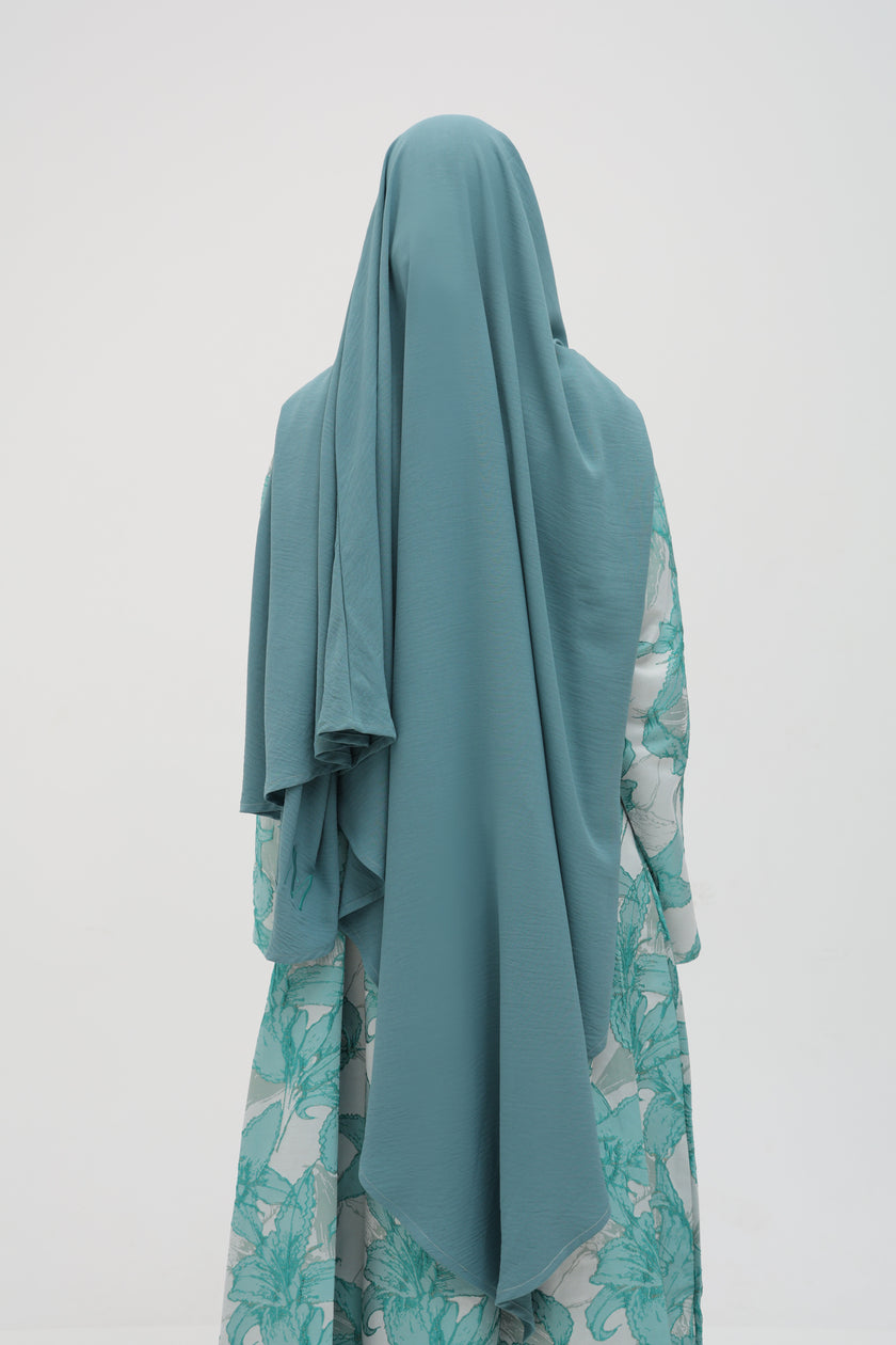 Khimar bleu/vert clair