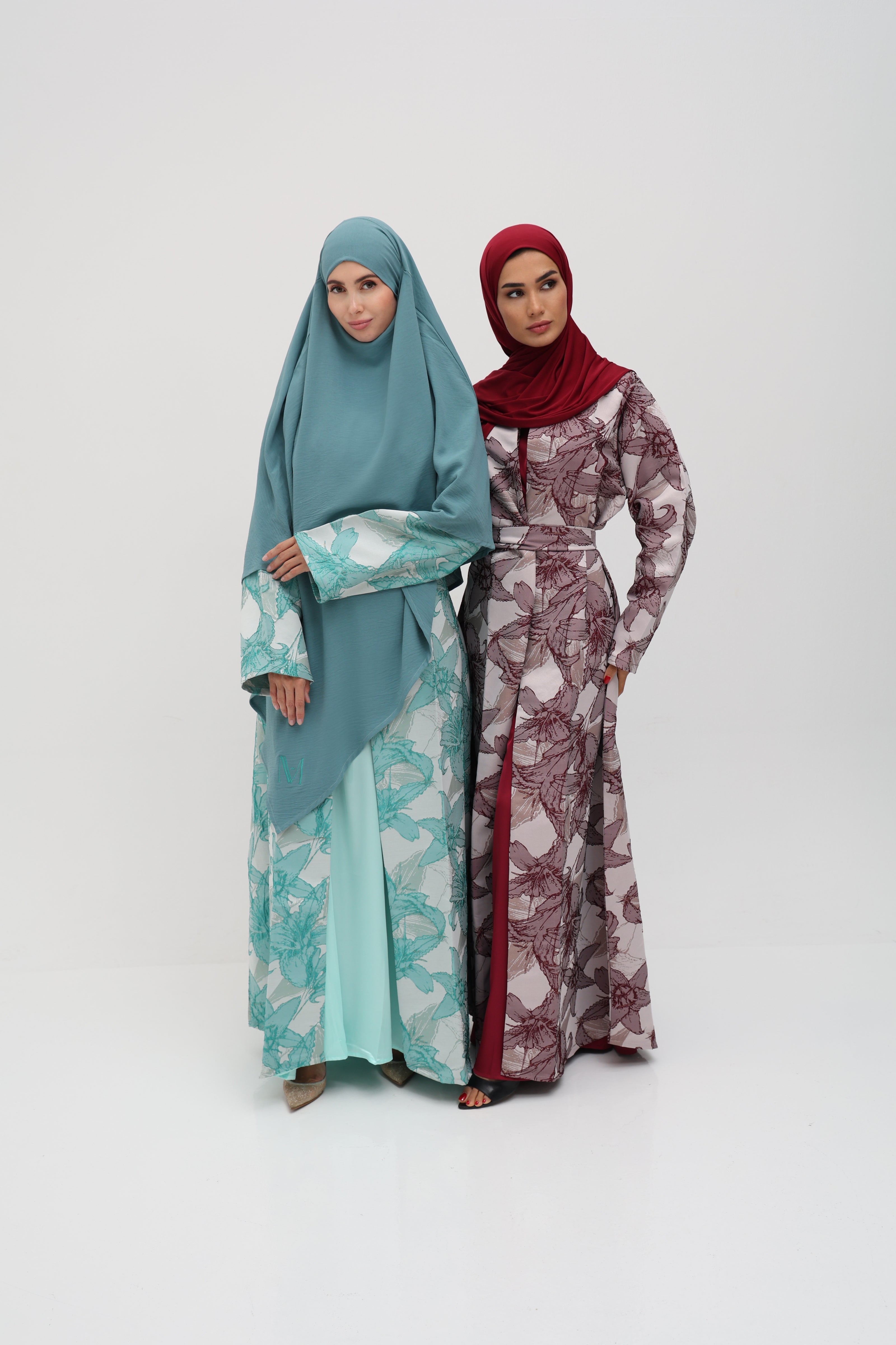 Abaya Zahra rouge bordeaux