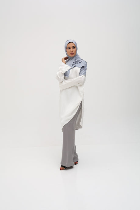 Hijab Jersey Liquid gris/bleu
