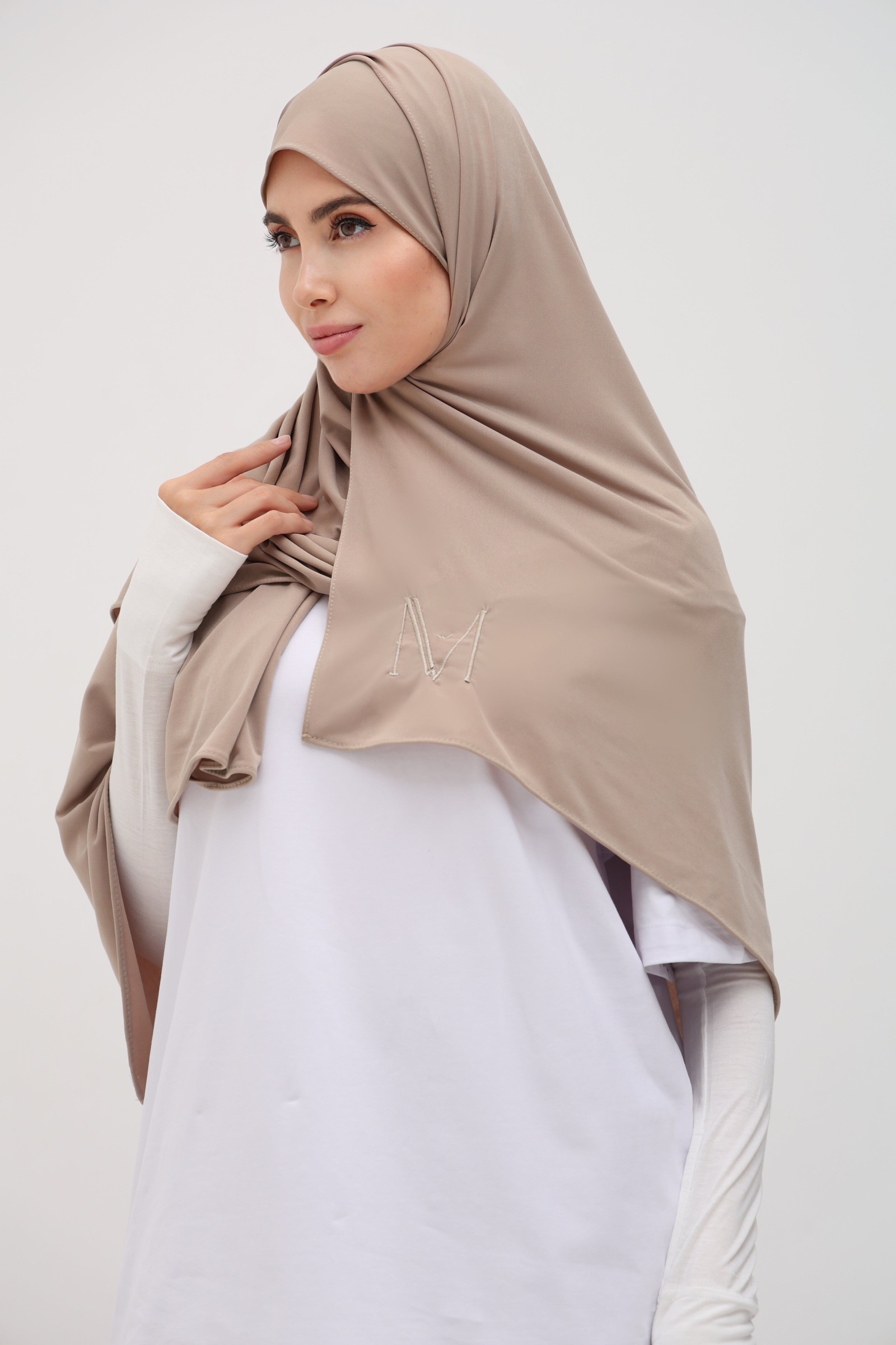Hijab Jersey Premium beige