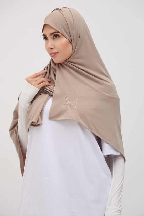 Hijab Jersey Premium beige