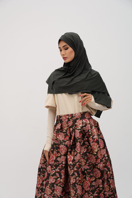 Hijab Jersey Liquid vert kaki
