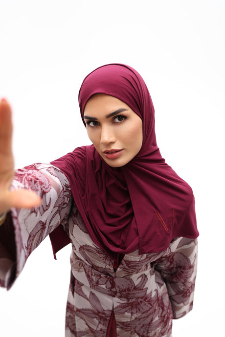 Hijab Jersey Liquid rouge bordeaux
